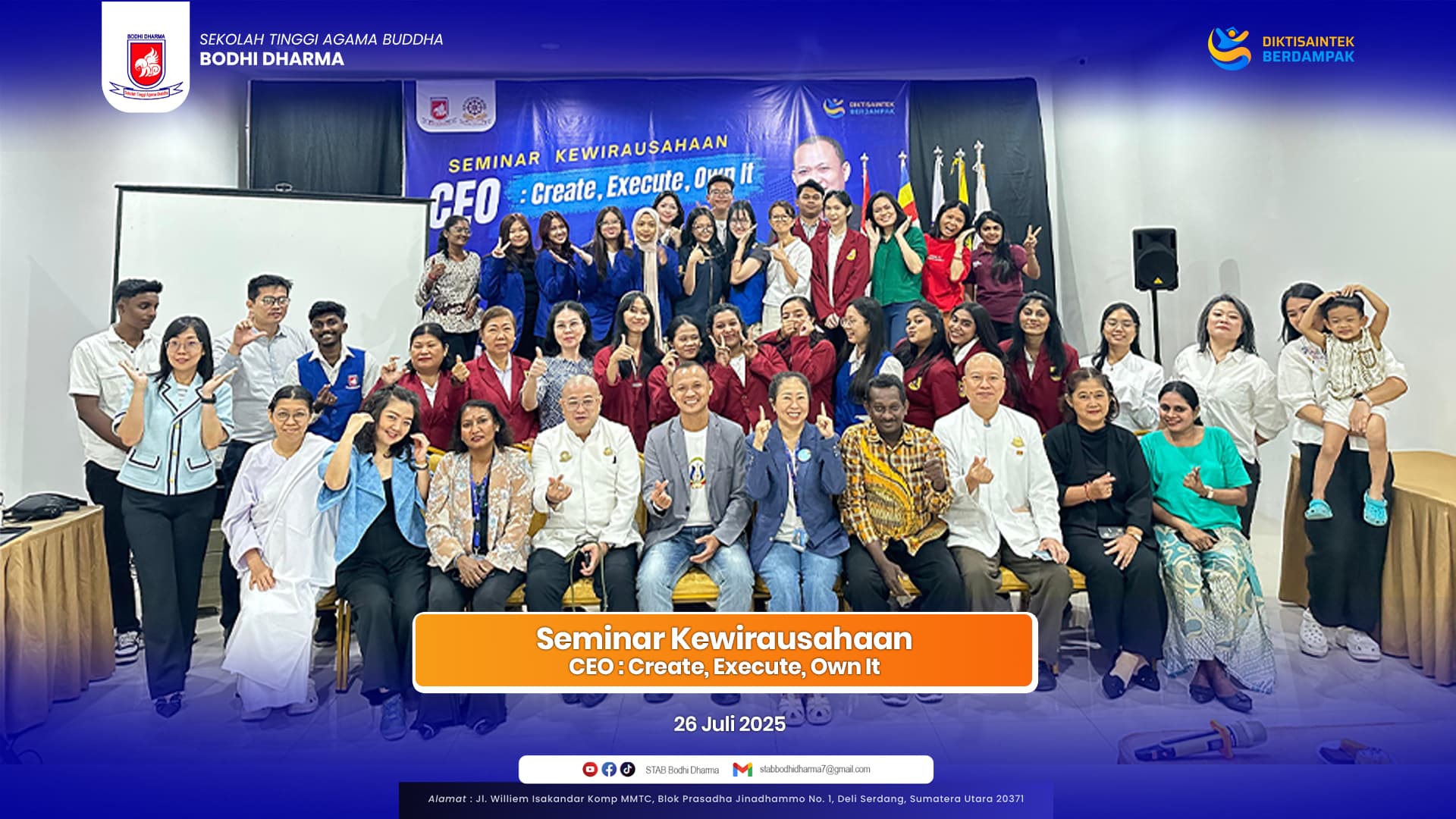 Seminar “CEO: Create, Execute, Own It” Bersama Litar Suryadi, S.Kom Dorong Mahasiswa Jadi Pemimpin Inovatif dan Mandiri