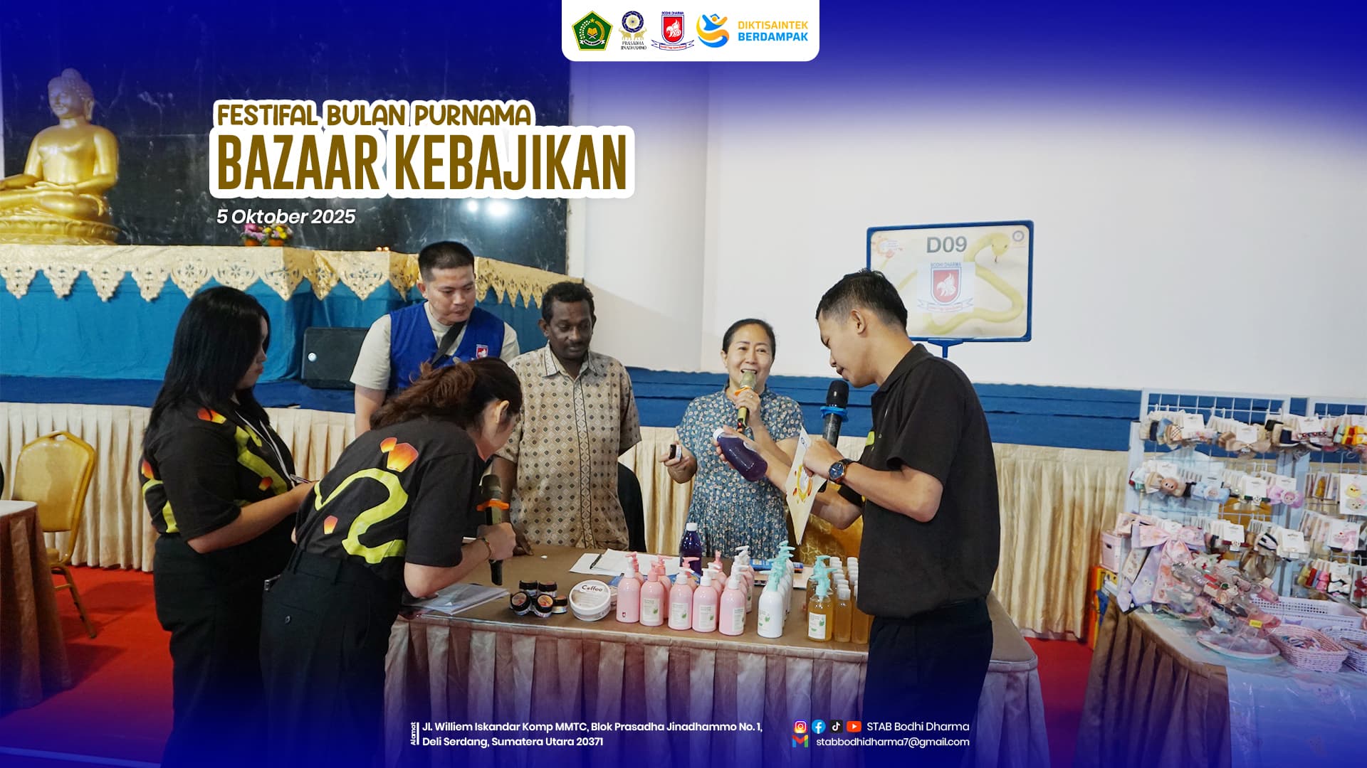 STAB Bodhi Dharma Hadir di Festival Bulan Purnama &#038; Bazaar Kebajikan 2025