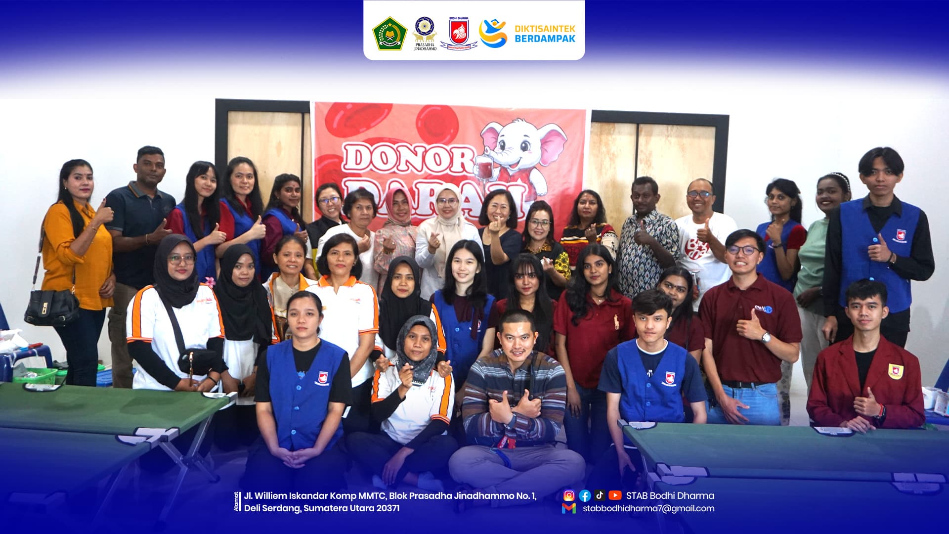 Mahasiswa STAB Bodhi Dharma Sukses Laksanakan Misi Kemanusiaan Donor Darah
