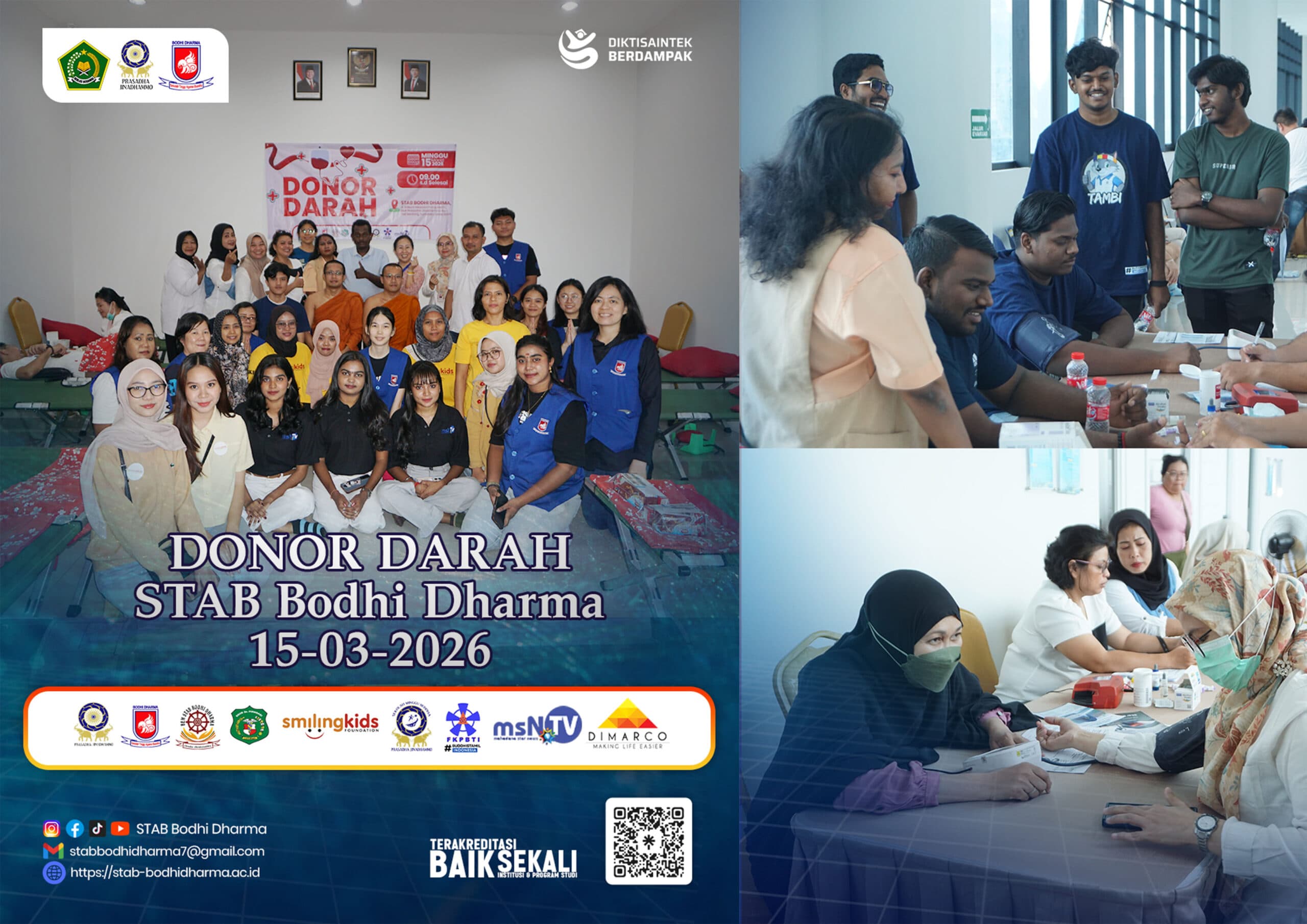 STAB Bodhi Dharma Kembali Gelar Donor Darah sebagai Wujud Kepedulian Nyata bagi Sesama